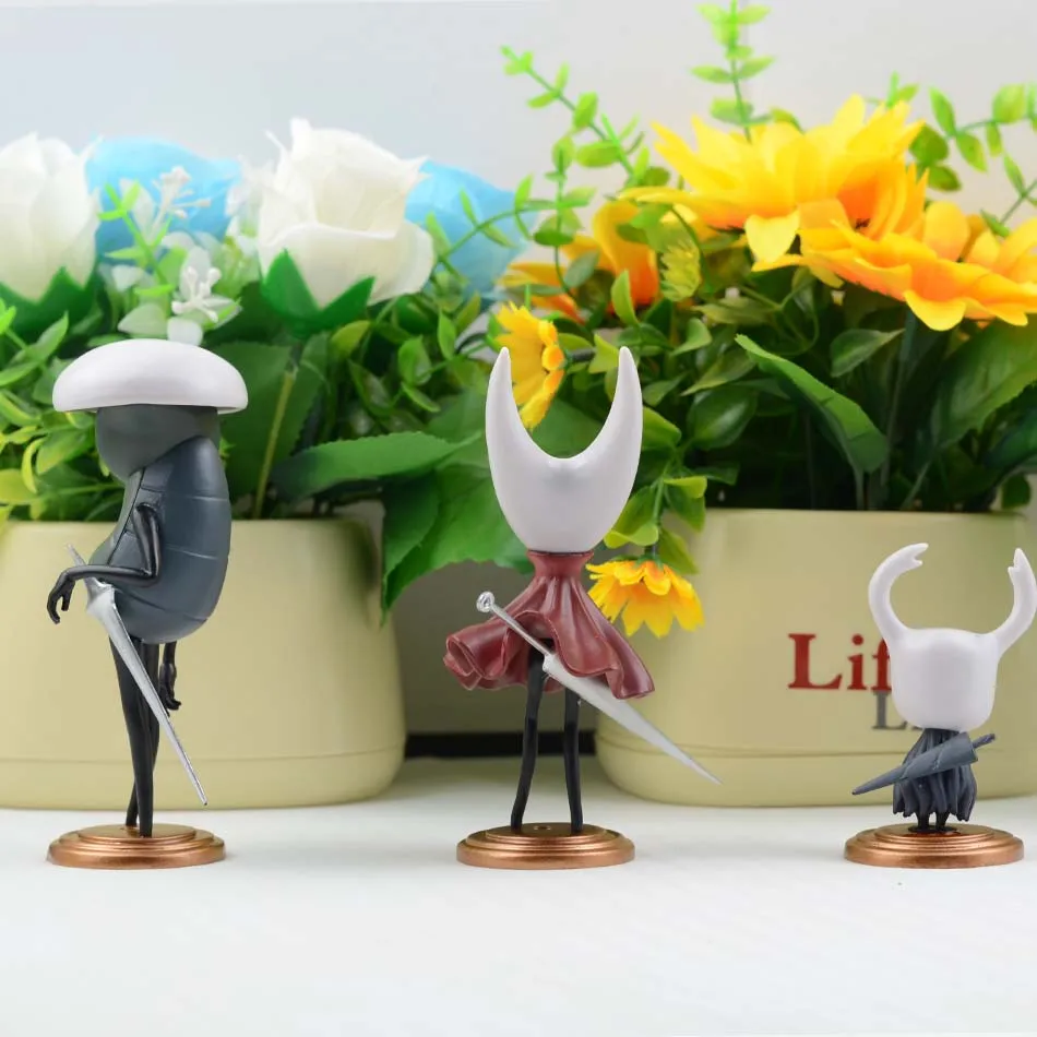 3 stücke Hohl Knght Figur Anime Silksong Spiel Die Ritter Hornet/Seth Sammeln PVC Modell Puppe Spielzeug Weihnachten Halloween geschenk