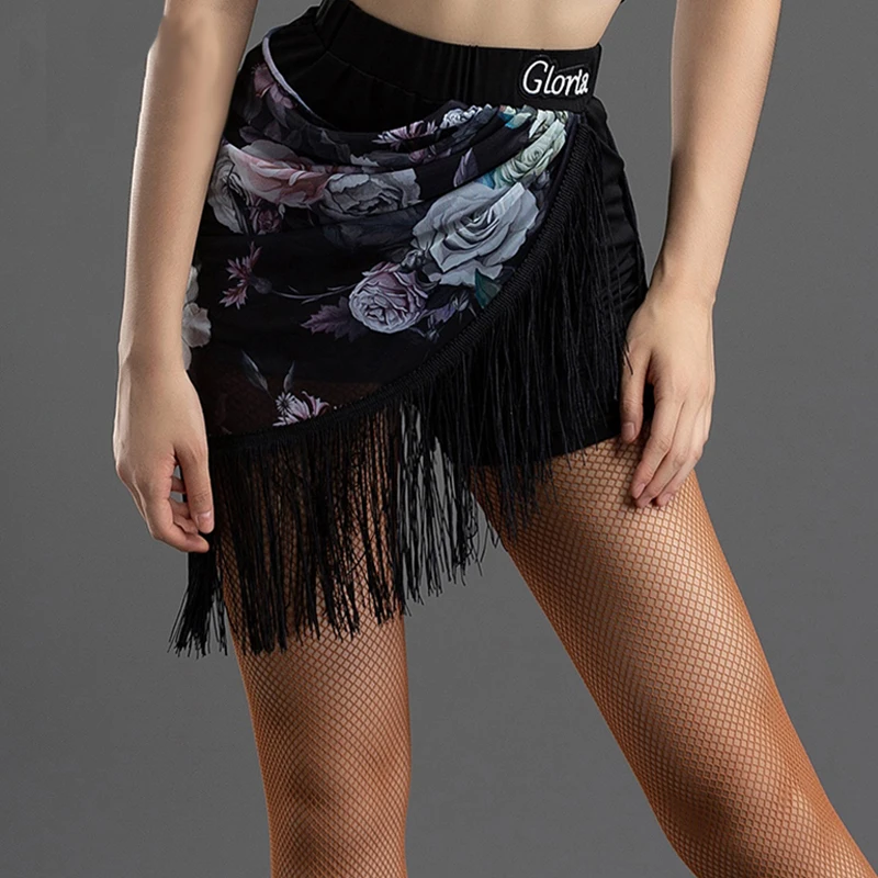 Latin Dance Costume 2025 New Women's Adult Tassel Skirt  Art Exam Internship Work Clothing Salsa Tango Practice Clothes XH1881