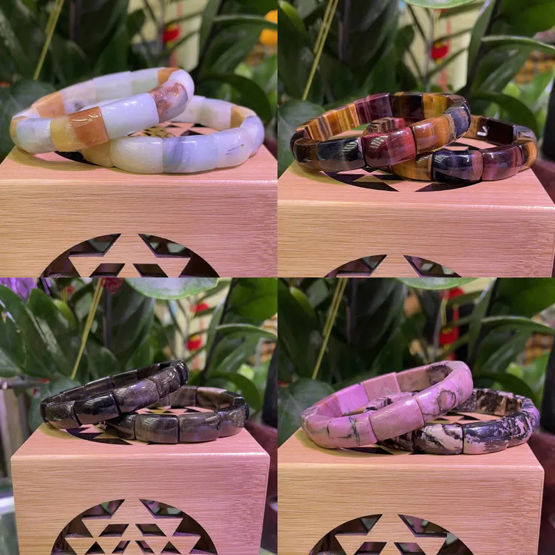 

Wholesale New 10X16MM Natural Stone Tiger Eye Amazon Agate Crystal Arched Bracelet For Men And Women Fashion Charm Jewelry