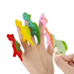 5pcs Fun Tricky Slingshot Catapult Launch Dinosaur Chick Practice Chicken Elastic Flying Finger Birds Sticky Decompression Toy