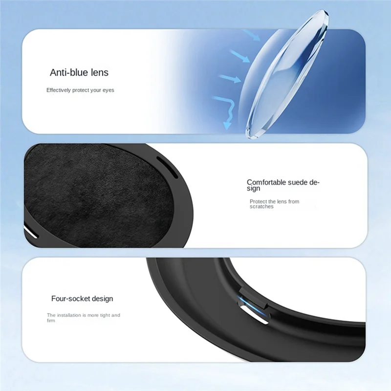 لعدسات ميتا كويست 3 المضادة للخدش مع الإطار المغناطيسي وعدسة قابلة للإزالة المضادة للخدش