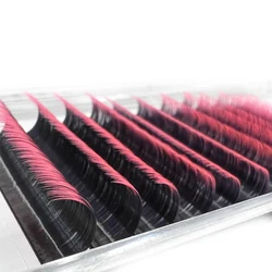 Jomay Ombre Colored Eyelash Extension Individual Lashes Faux Mink Classic Red Green Brown Blue Purple Lash Professional Supplies