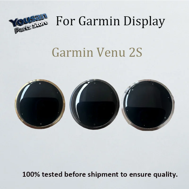 Original Smart Watch AMOLED Touch Sceen For Garmin Venu 2S Digitizer Accessories with Frame For Venu 2S Replacement Repair Parts