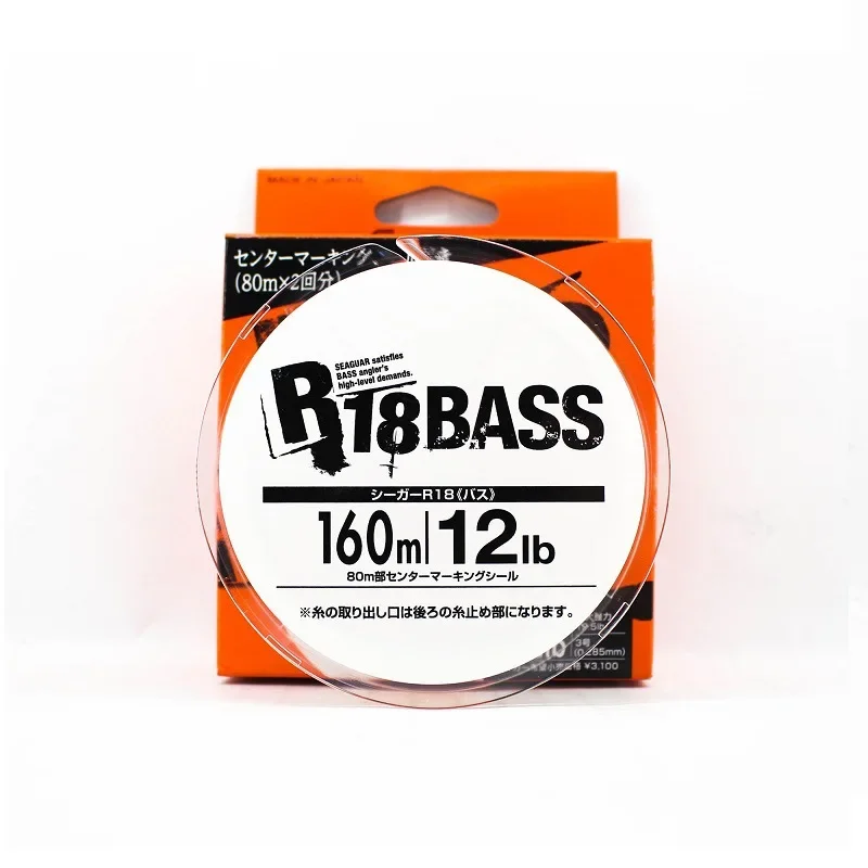 Imagem -04 - Seaguar R18 Flourocarbon Carbon Fiber Fishing Line Monofilamento Carpa Bass Reel Original 3lb a 25lb Líder