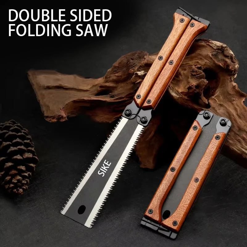 متعددة الوظائف للطي فراشة المنشار المنزلية الصغيرة باليد تسجيل المنشار أداة نجارة المنشار على الوجهين طحن منشار يدوي #1