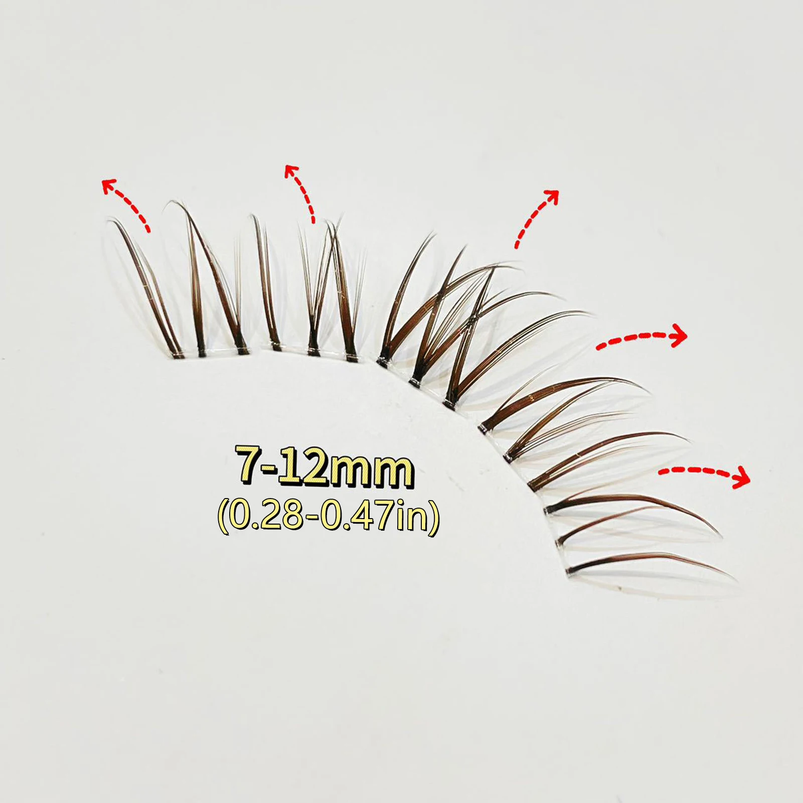 Doce marrom magnólia cílios postiços natural arejado estilo mangá cílios postiços para olhos asiáticos iniciante amigável cílios à prova dwaterproof água