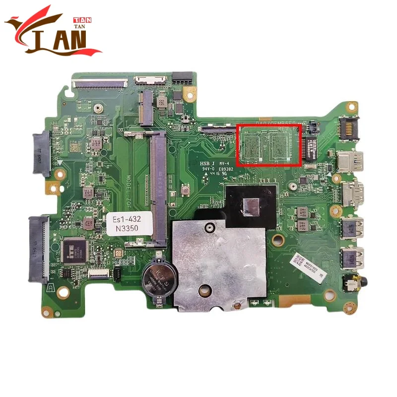 

Da0zqfmb6f0 материнская плата для ноутбука Acer Aspire ES1-432 n3350 CPU nbgfs11002 системная материнская плата DDR3 100% работа Тан Тан