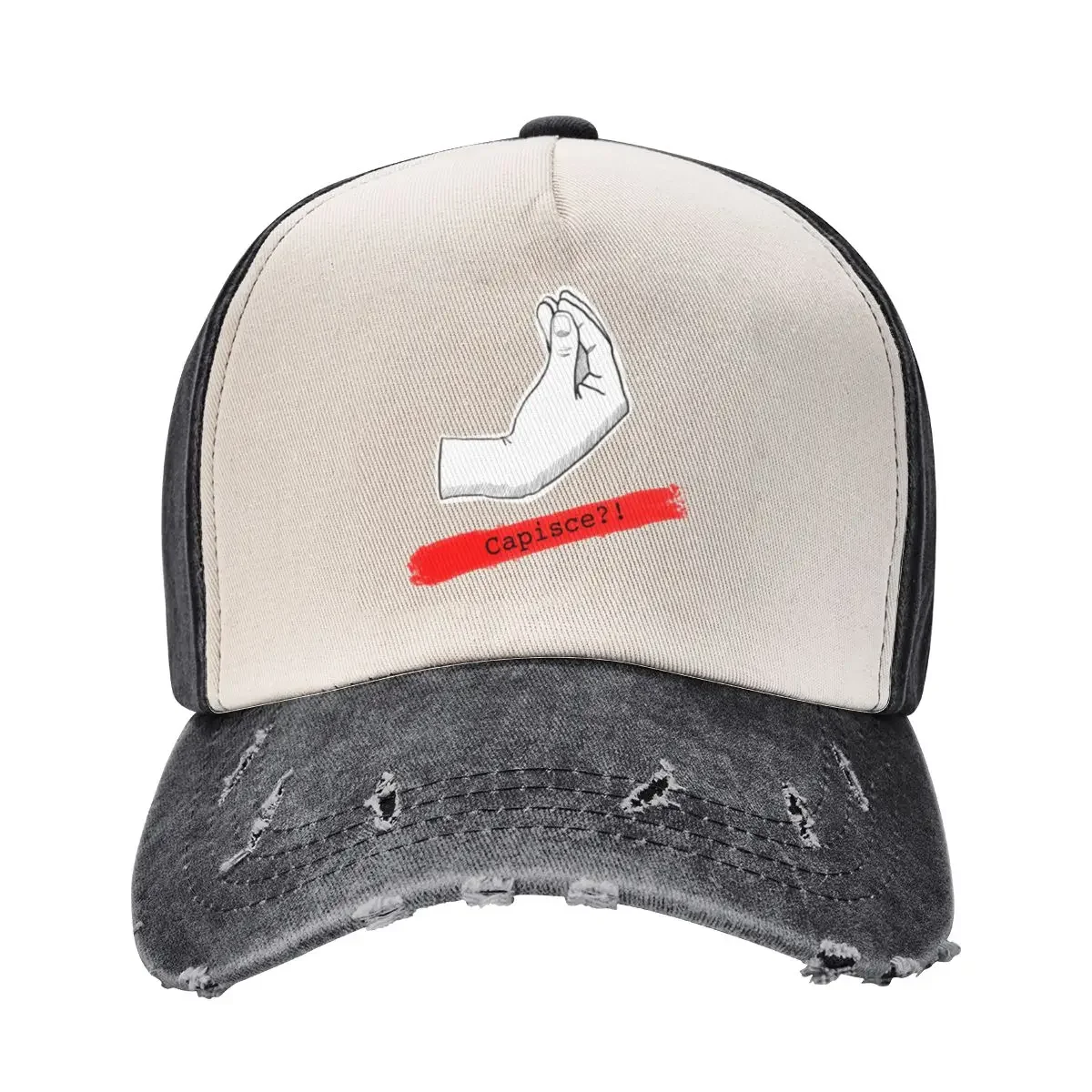 

Capisce italian hand meme Baseball Cap hard hat Sports Cap Unique hats Women's Beach Outlet 2025 Men's
