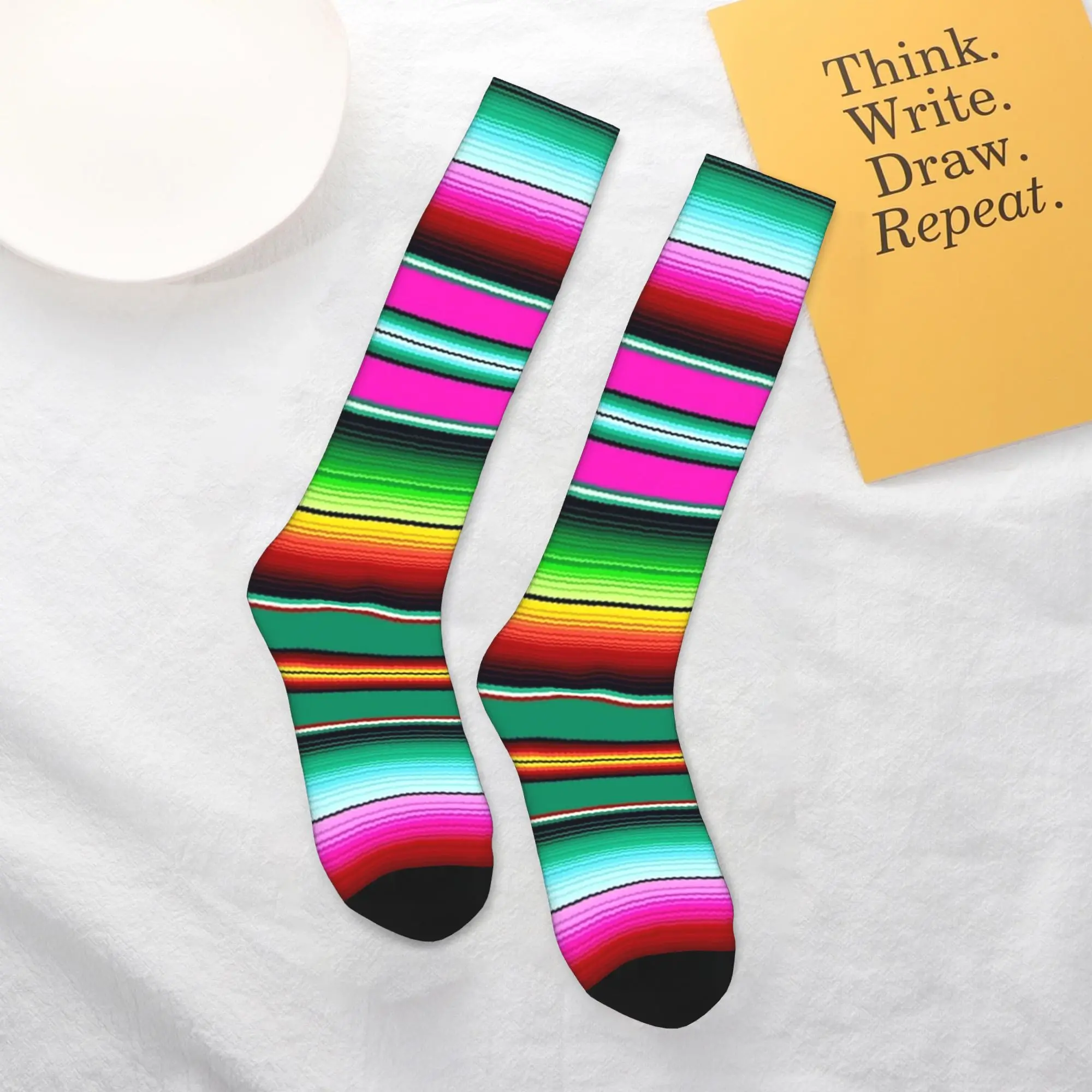 

Всесезонные чулки для экипажа, мексиканское коренное одеяло, носки Harajuku, повседневные длинные носки в стиле хип-хоп, аксессуары для мужчин и женщин