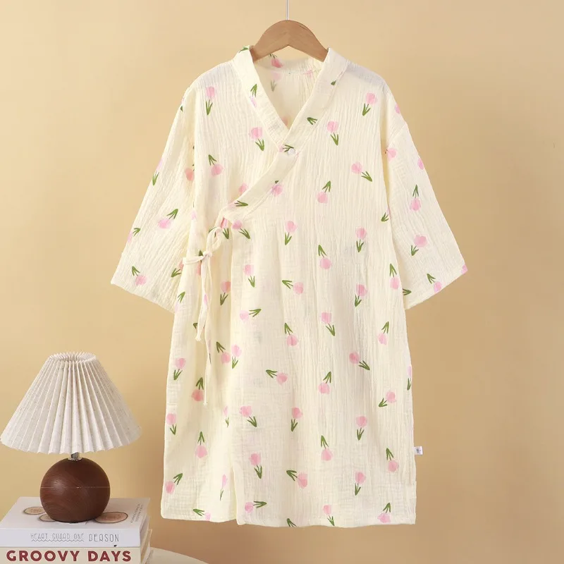 New Children Summer Bathrobe Boys Girls Cartoon Soft Robes Kids Loose Comfortable Loungewear Babies Student Pajamas