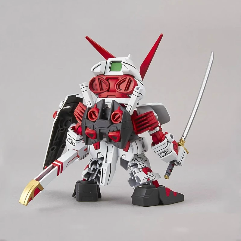 Bandai traje móvil Gundam modelo ensamblado SDEX red Astray figura animación periférico colección adornos robot juguete regalo