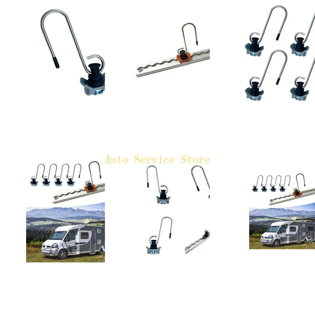 

462A Easy Installation Single Fitting L Track Tie Down Anchors for Airline Rails Tracks Fittings Cargo Hauling Accessory