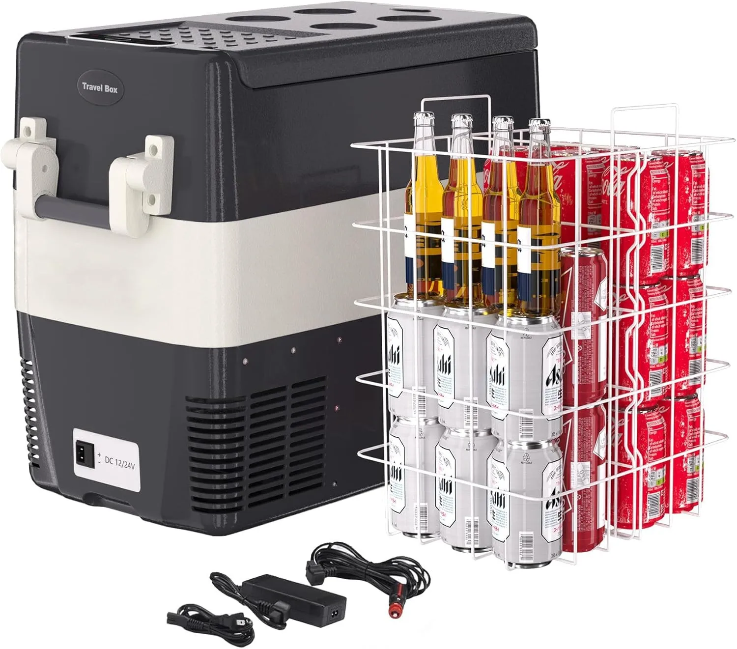 

53 Quart Car Refrigerator, 12V Portable Freezer Cooler for Truck/Rv/Camping