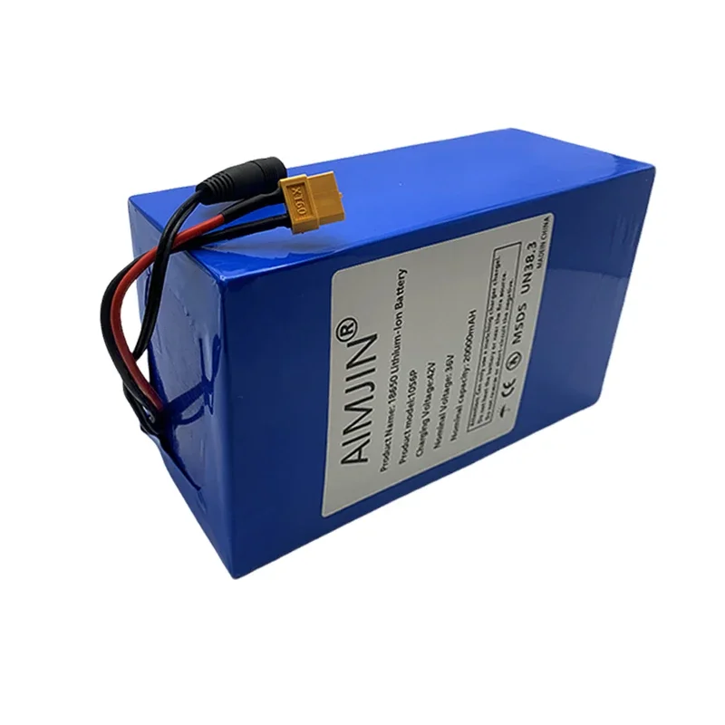 10S6P 36V 20Ah ebike battery pack 18650 lithium ion battery 500W high power and large capacity 42V motorcycle scooter XT60 plug