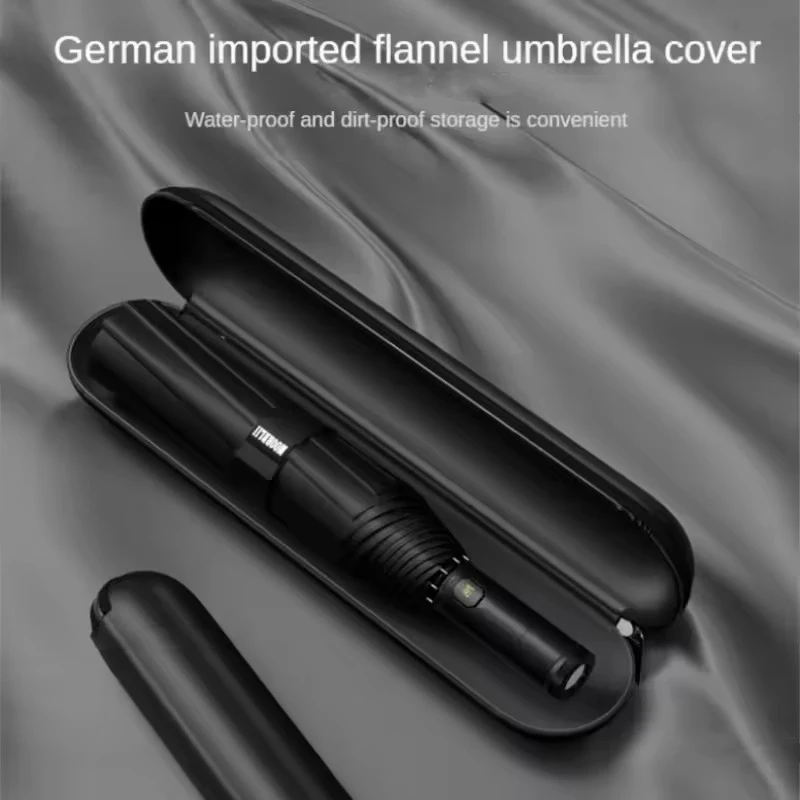 New Fully automatic umbrella, three-folding umbrella, strong, wind-resistant and shrinkable LED lighting features