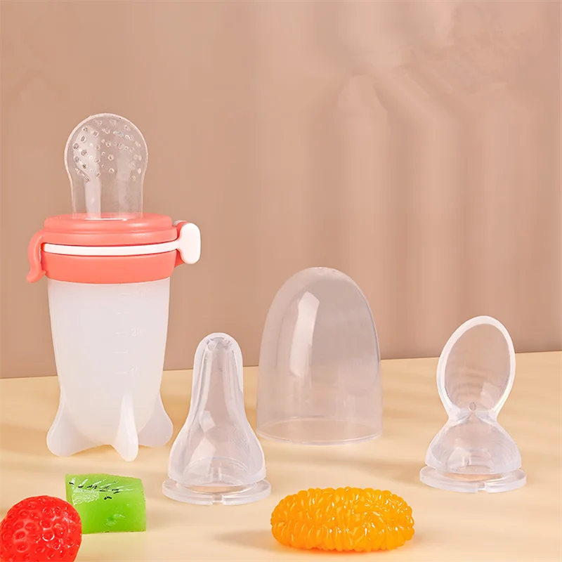 1PCS Baby Spoon Feeder Silicone Spoon Feeding Medicine Baby Cutlery