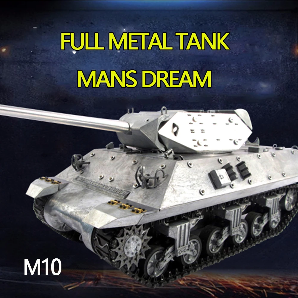 MATO1:16 Full Metal U.S. M10 Jagdpanther Tank 2.4G Remote Control Infrared Combat Military Model Toys Gift