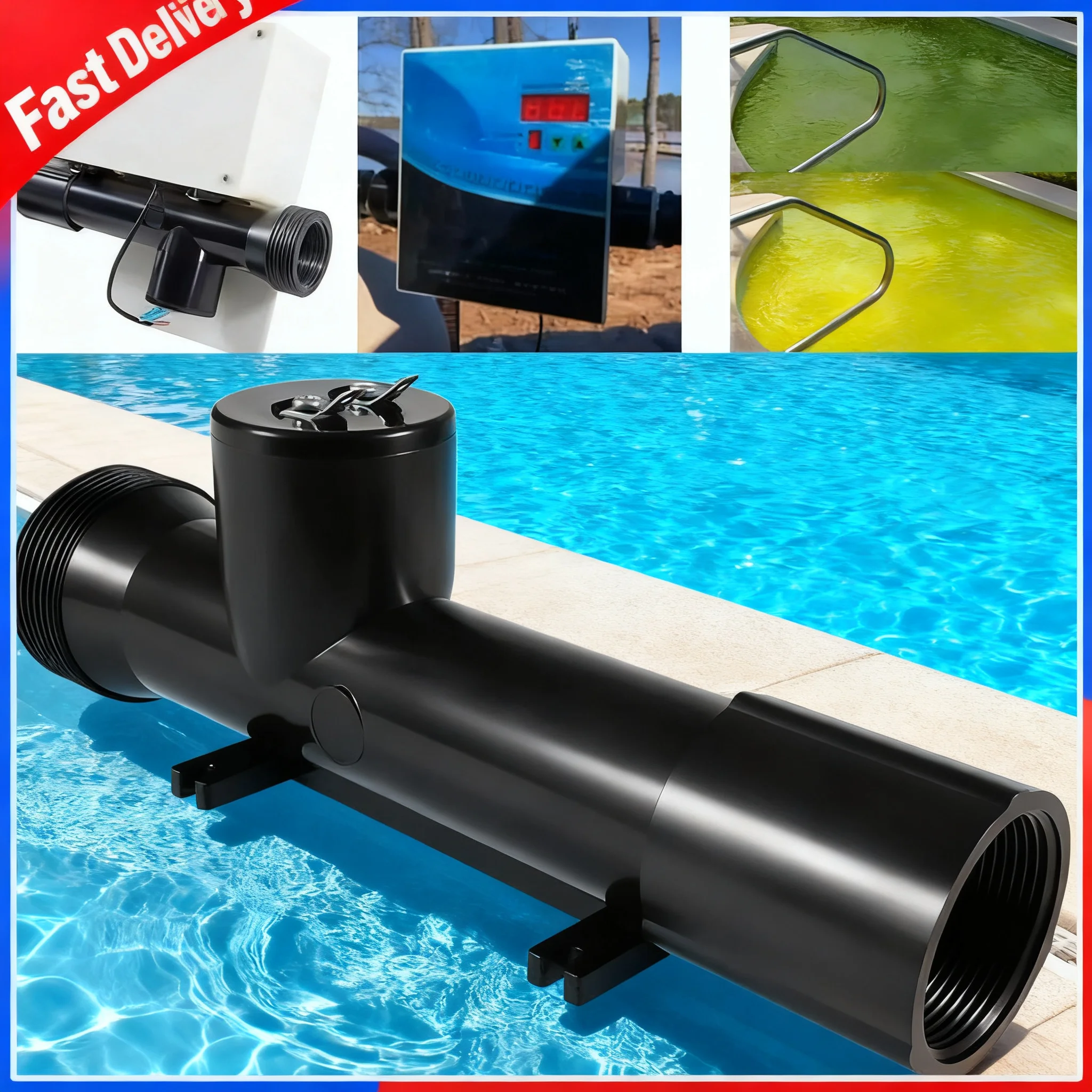 

A67P-2Pcs 4CH4002-R Pool Ionizer Chamber Replacement Chamber For Hybrid Pool Treatment System,For Ground Pool,Hot Tub And Spa