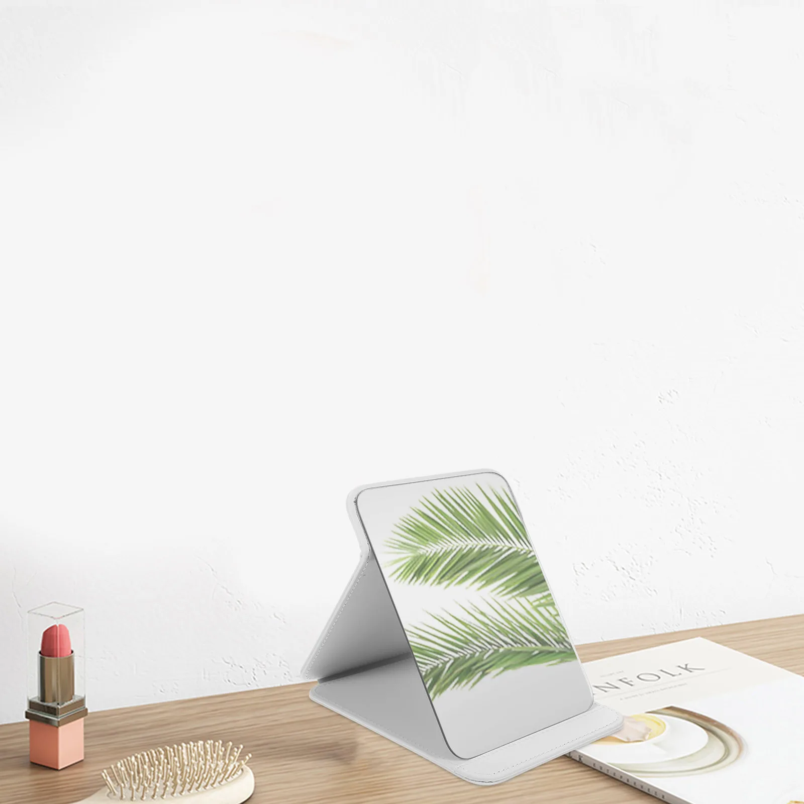 

Simple Tabletop Makeup Mirror with Stable Base Hd Reflective Surface for Desk Bathroom Bedroom Decorative Vanity Use