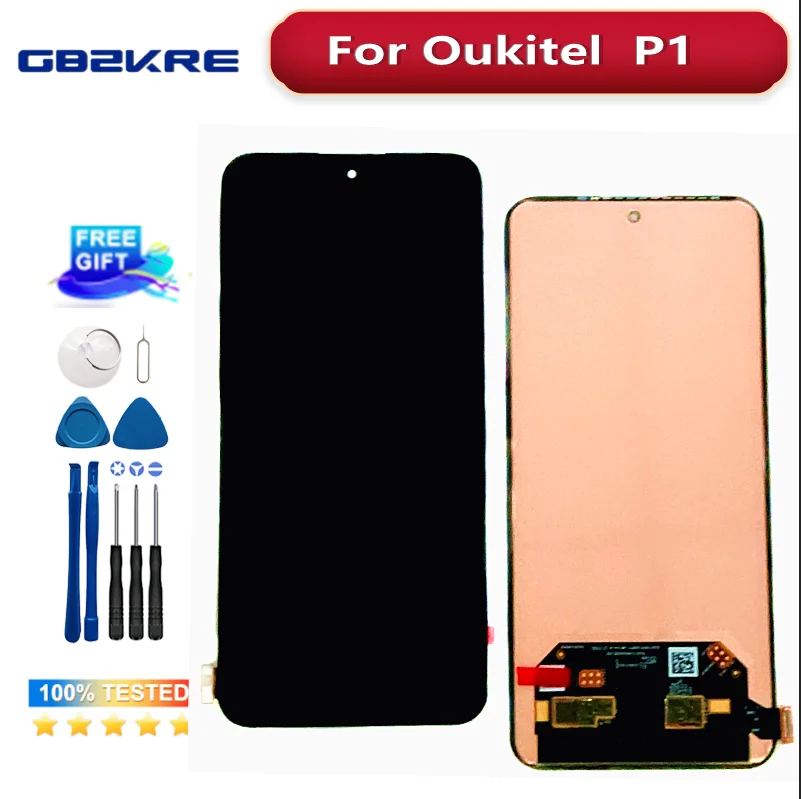 Oukitel-携帯電話,6.7インチAMOLED LCDタッチスクリーンアセンブリ,1080x2412,修理部品,新品