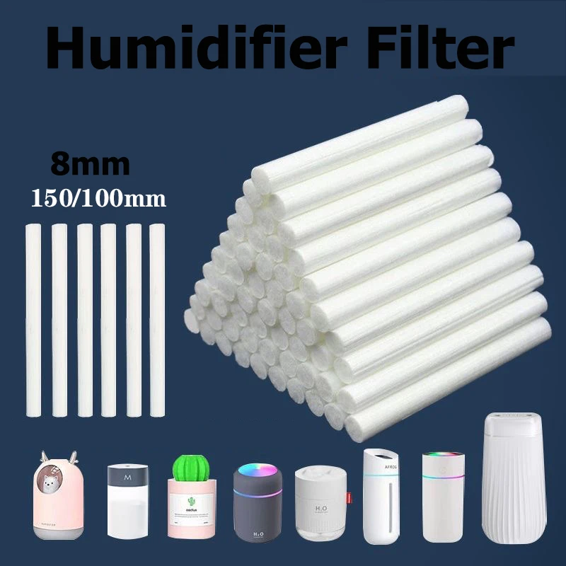 Humidifier Cotton Filter Stick 8mm Absorbent Sponge Wick for Mini Humidifier Car Air Diffuser Cuttable Cotton Filter Rod