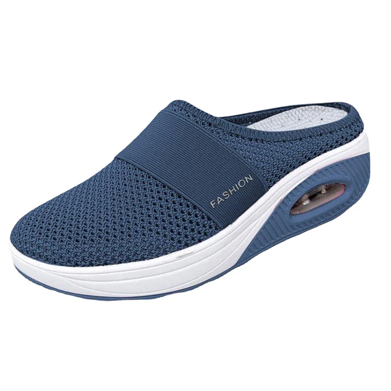Neue Damen Keilabsatz-Pantoffeln Premium-Hausschuhe Vintage Rutschfeste Damen-Plateauschuhe Retro-Schuhe Übergrößen Orthopädische Diabetiker-Sandalen – Detail 2