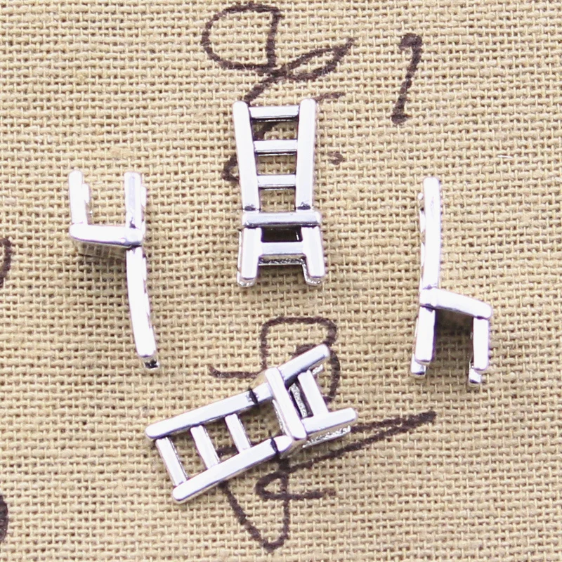 30pcs Charms 3D chair stool 18x7x7mm Antique Silver Color Pendants DIY Crafts Making Findings Handmade Tibetan Jewelry