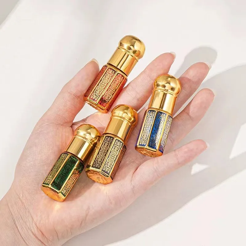 

10/30/50pcs 3/6/12ml Colored Glass Perfume Bottle Roll-on Bottle Attar Oil Bottle Essential Oil Bottle With Roller/Dropper Stick