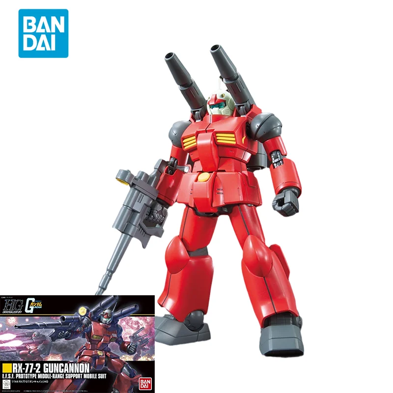 

Bandai Original GUNDAM Model HGUC 1/144 RX-77-2 GUNCANNON GUNDAM Anime Action Figure Toys Collectible Model Gifts for Children