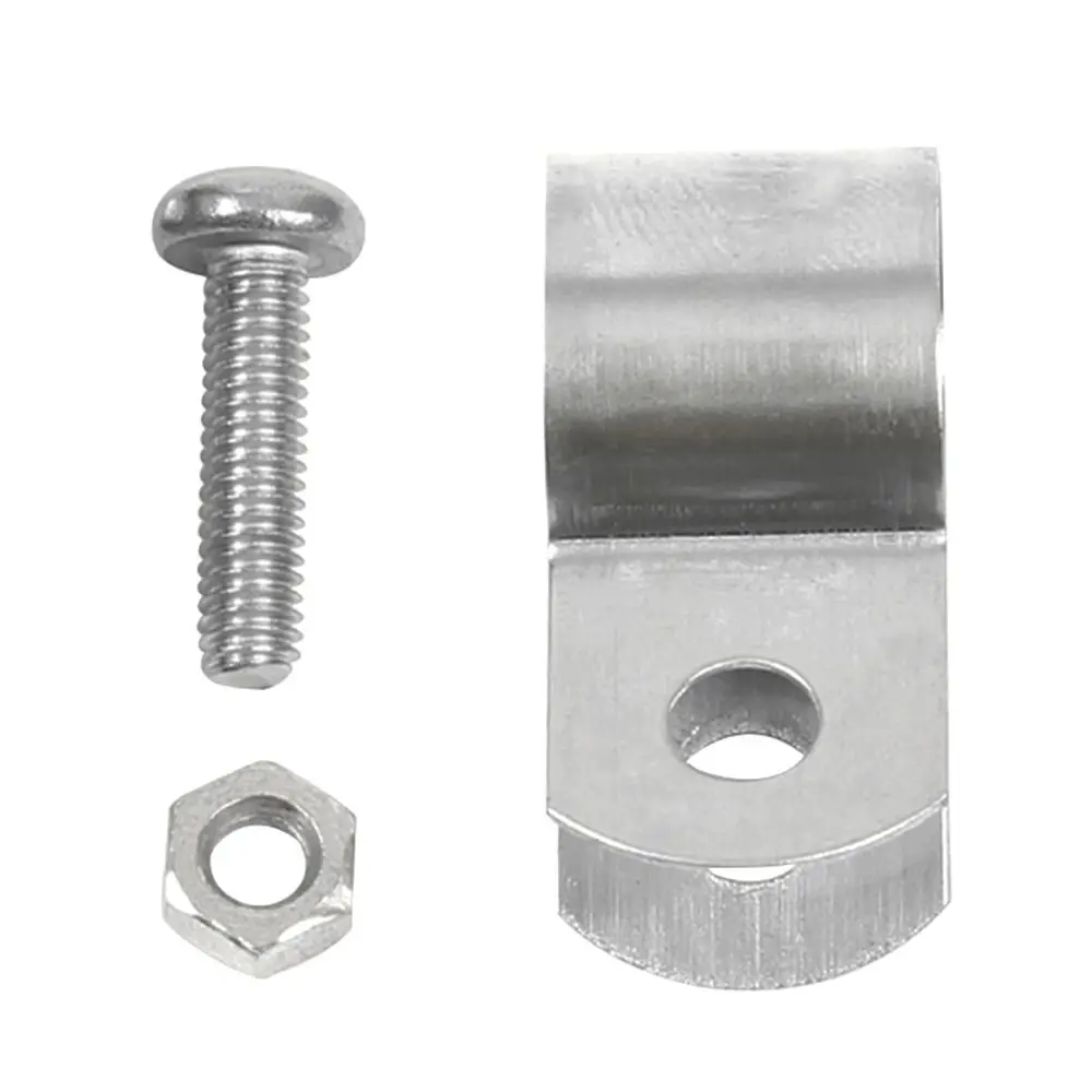 1Pcs Stainless Steel Ohmic Grounding Clamp Pipe Clamp Dia Horseback Clamp Bracket Pipe Buckle Hose Clamp with Screws Nuts
