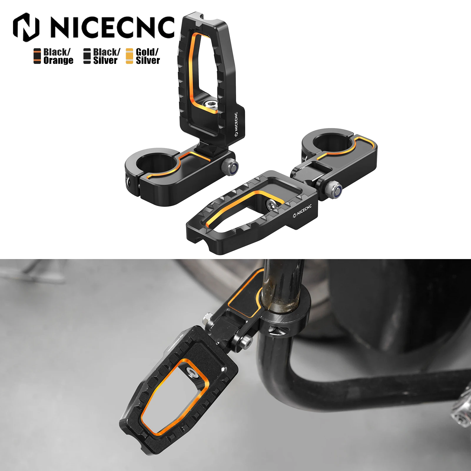 

For Harley 2006-2023 Street Glide FLHX Engine Guard Footpegs Mount Clamp 1.25" Road King Special FLHRXS 2017-2023 Ultra Limited