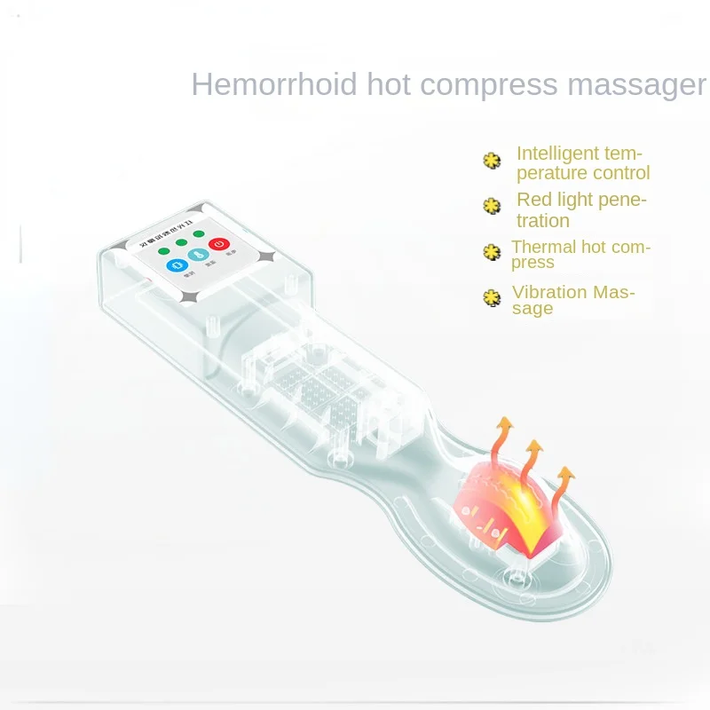 Red Light Hot Compress Vibratory Hemorrhoid Massagers,Internal External Mixed Sore Anal Swelling Pain Mucous Membrane Congestion