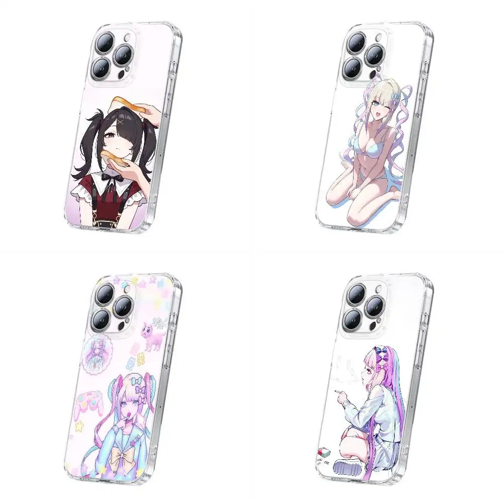 N-Needy Streamer Overload Ame chan Phone Case For iPhone 17,16,15,14,13,12,11 Plus,Pro,Max,Plus,E,SE4,Mini Transparent Cover