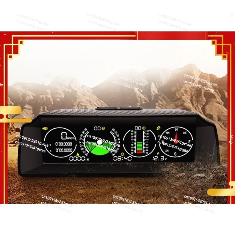 Car head-up display, multi-functional three-in-one altitude compass for automobiles, off-road horizontal escort gradiometer