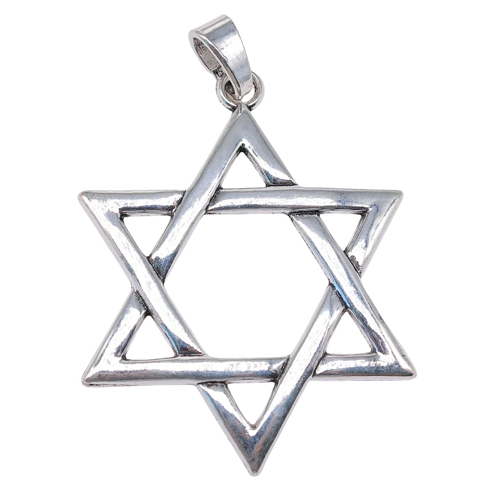 WYSIWYG 1pcs 3 Colors 75x59mm Star Of David Charm Large Star Of David Pendants For Necklace Making