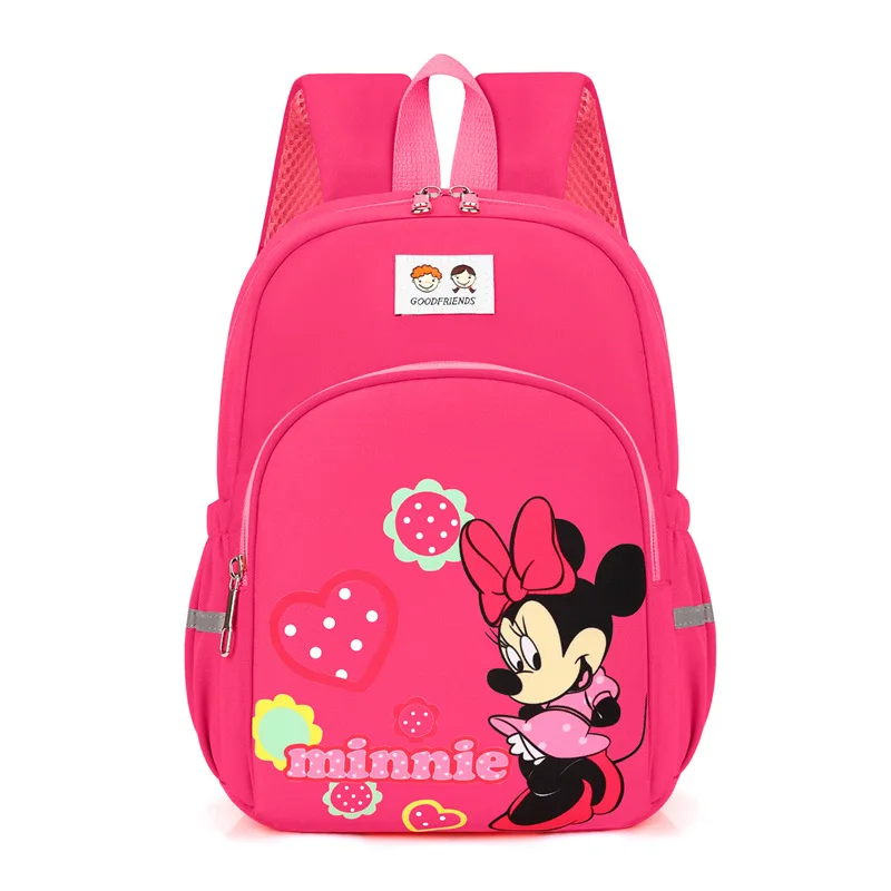 pink red Minnie children\'s bag kindergarten girls safety backpack primary school students 3-6 years old