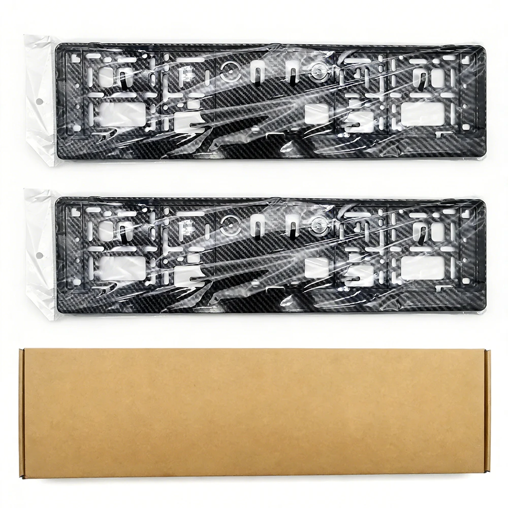 Car European License Plate Frame License Plate Holder For ES DE RU PL License Plate Numbers Auto Accessories For VW Honda BMW - view 6