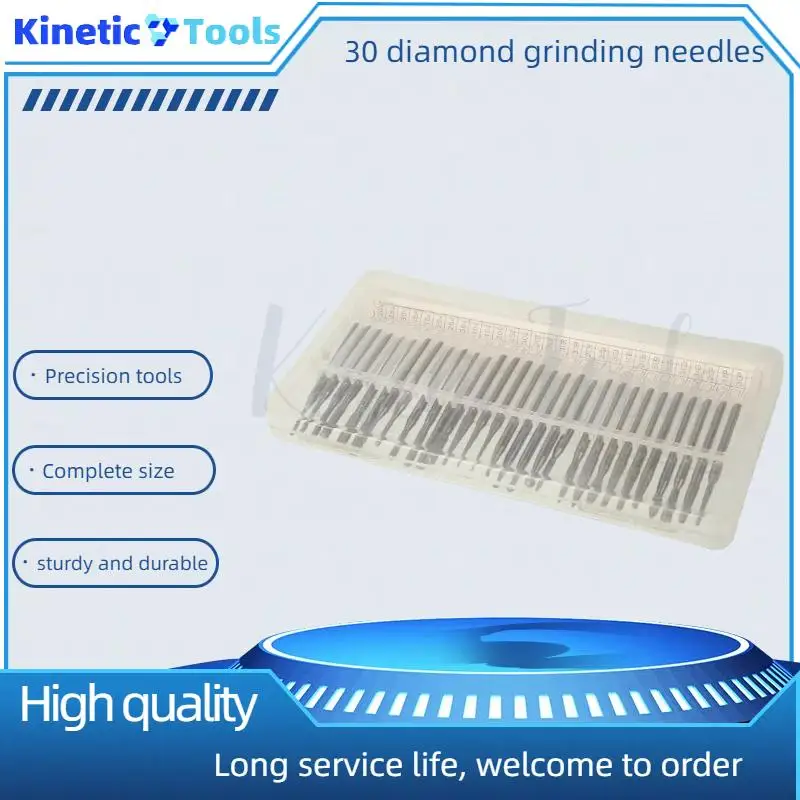 30 Buah Mata Bor Manikur Kepala Gerinda Kuku untuk Kuku Buatan Alami Alat Pemoles Pengamplas Tahan Lama Penggunaan Salon Rumah
