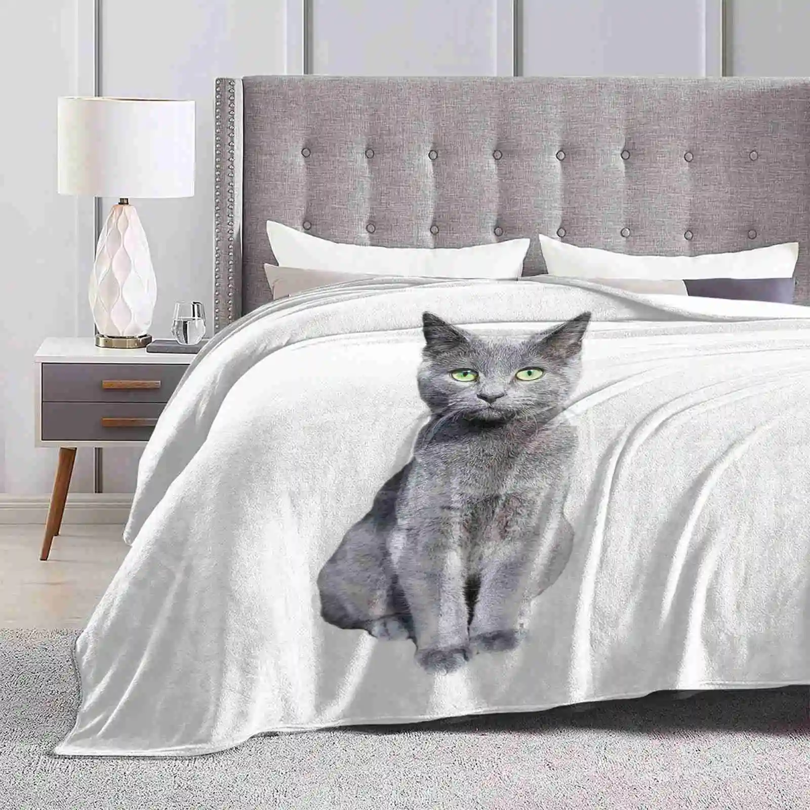 Russian Blue Cat Kitten Hot Sale Printing High Qiality Warm Flannel Blanket Russian Blue Kitten Russian Blues Russian Blue Mom