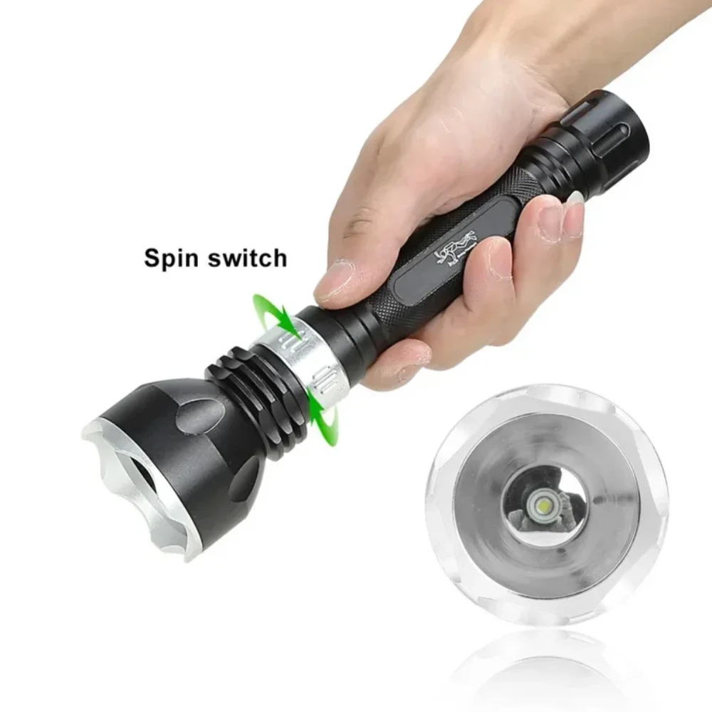 1000LM Underwater 40M Diving Flashlight Support 18650 Rechargeable Batteries with Magnetic Switch 5 Modes Light Scuba Dive Torch