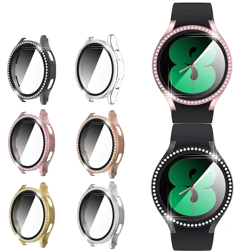 Screen Protector Case For Samsung Galaxy Watch 4, Shock-Proof Bumper Crystal Diamond Full Cover for Galaxy Watch 4 40MM 44MM