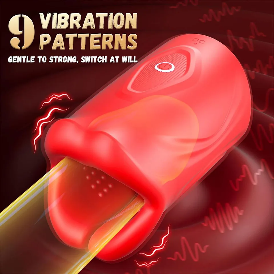 Portable Lip Vibration Cup Multiple Frequencies Sex Masturbation Adult Male Glans Stimulation Masturbator Delay Trainer view 4