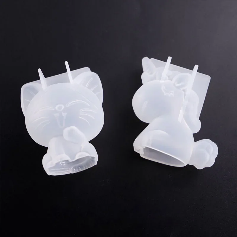 3d geométrico silicone unicórnio gato veado urso molde sabão vela fazer argila gesso resina artesanato molde decoração do bolo ferramenta de cozimento