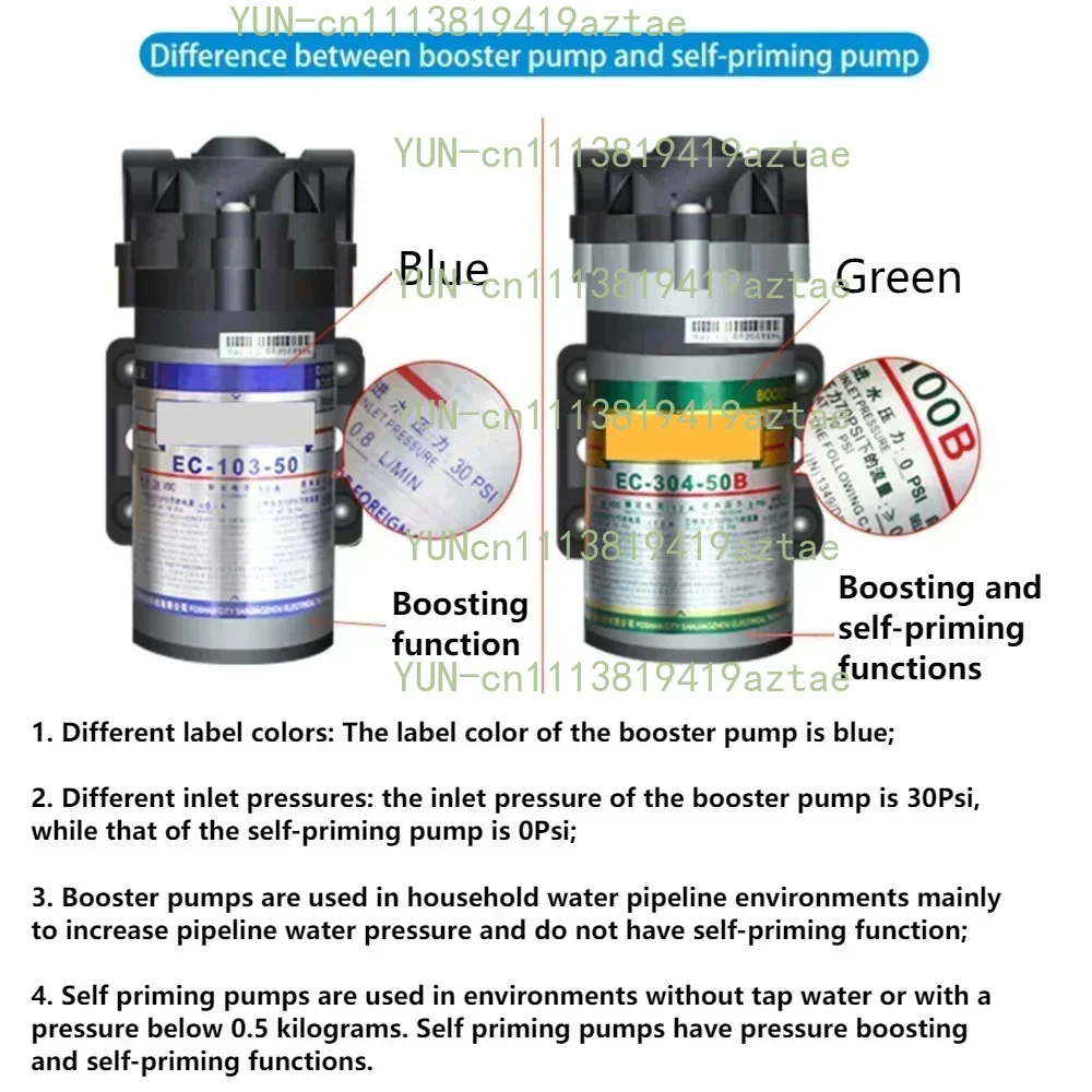 24V 400G Household Booster Pump RO Reverse Osmosis Household Kitchen Filtration Water Purifier Accessories Diaphragm Water Pump