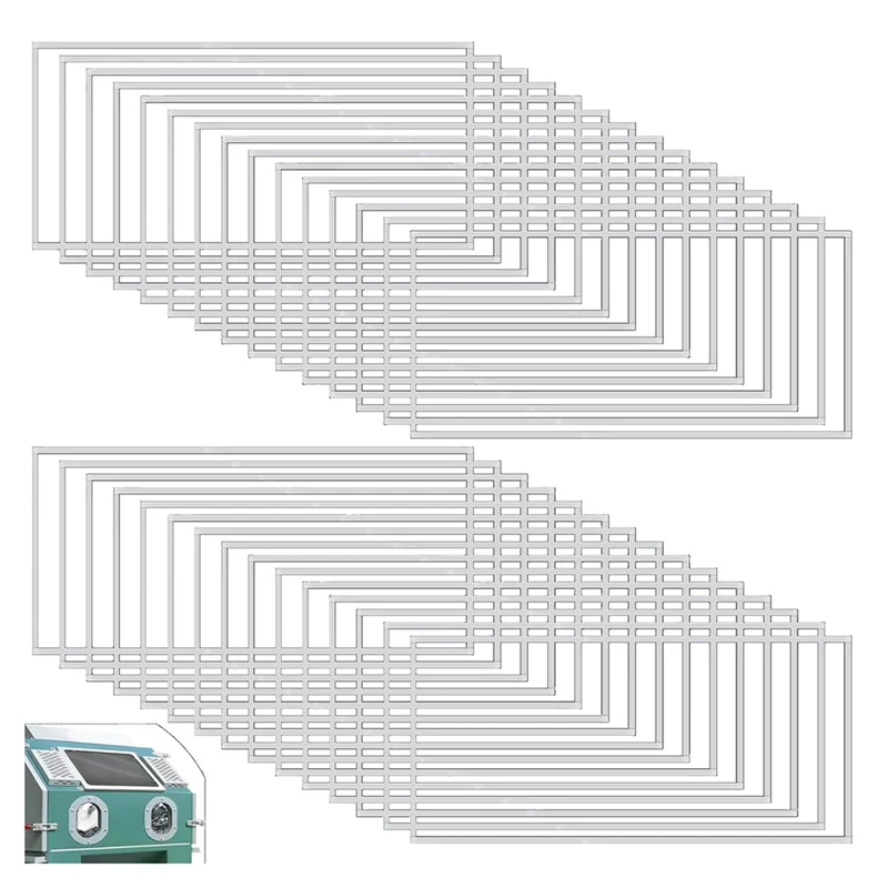 

AT43-Replacement For Window Blasting Cabinet-30 Pack Polyester Film Lens Cover-Abrasive Blasting Cabinet For Sandblasting