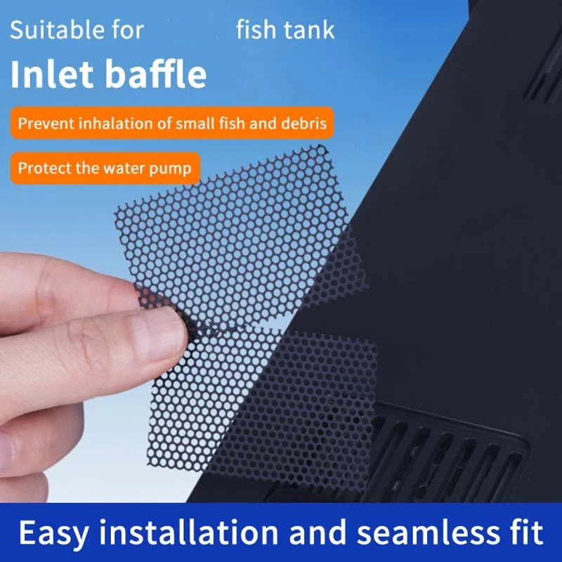 Fish Tank Inlet Baffle Anti Suction Mesh Pump Protector Easy Install Perfect for Breeding Fish Shrimp Tanks