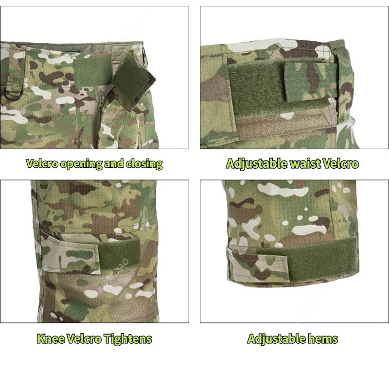 Ternos uniformes táticos ao ar livre, calças de combate, terno Ghillie, caça Airsoft roupas, treinamento de campo, roupas de camuflagem