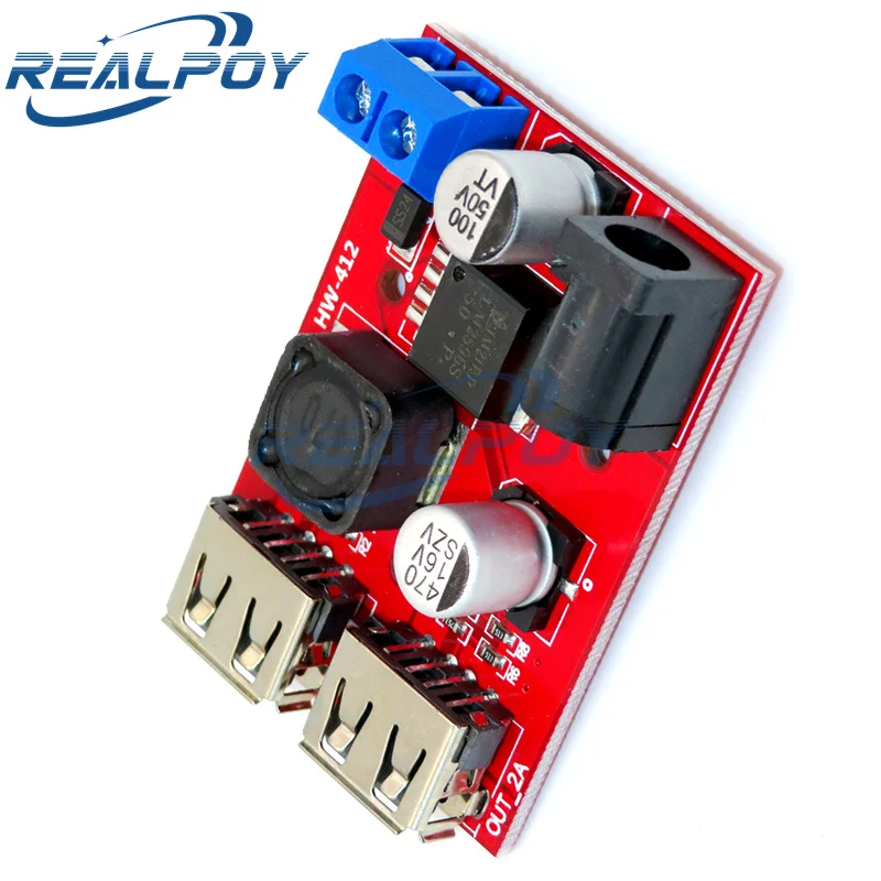 LM2596 LM2596S Dual USB DC-DC 9V 12V 24V 36V to 5V 3A Step Down Buck Converter Board Car Charger Solar Power Supply Module - view 4