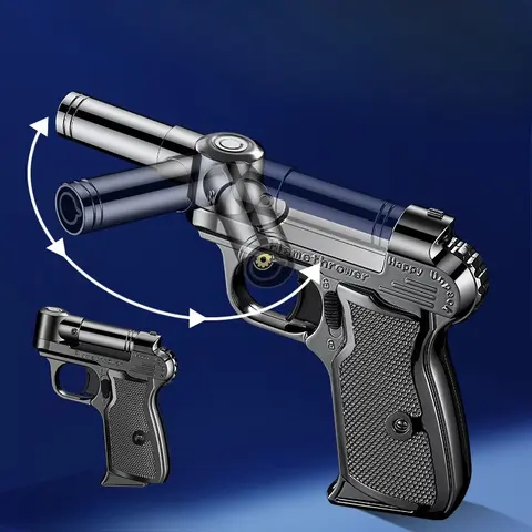 Outdoor Windproof Butane Gas Turbo Metal Lighter Multipurpose High Temperature Welding Gun Inflatable Lighter Men's Somking Tool