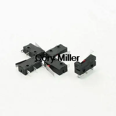 125VAC 5A Short Straight Hinge Lever Momentary Mini Microswitch 3-Pin SPDT